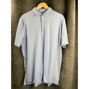 Callaway Mens Golf Polo Shirt Striped Blue Short Sleeve Performance Top Large